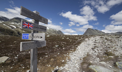 Signs EU and England BREXIT