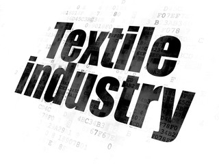 Fototapeta premium Industry concept: Textile Industry on Digital background