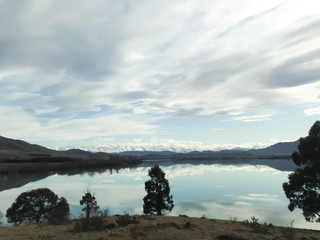 Lake with mountains