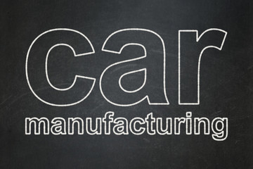 Industry concept: Car Manufacturing on chalkboard background