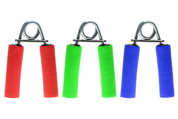 hand grip exerciser isolated on white