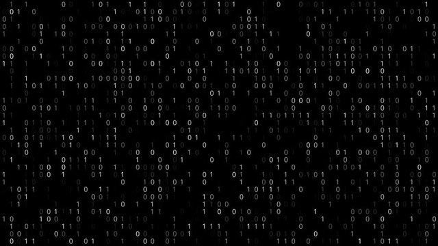 binary code screen