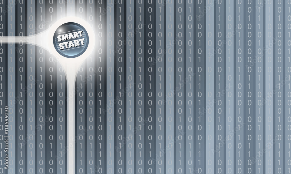 Poster vector abstract background with the words smart start and vertic