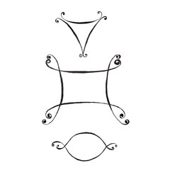 Three Hand Drawn Frames