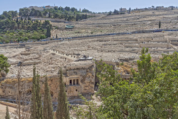 Streets of Jerusalem. Walking through Jerusalem.