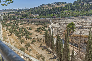 Obraz premium Streets of Jerusalem. Walking through Jerusalem.