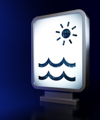 Vacation concept: Beach on billboard background