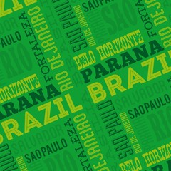 brazil poster isolated icon design