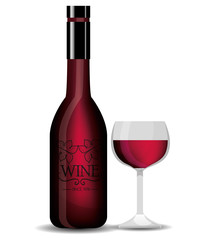 wine shop template isolated icon design, vector illustration  graphic 