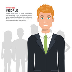 elegant businessman isolated icon design, vector illustration  graphic 