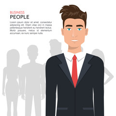 elegant businessman isolated icon design, vector illustration  graphic 