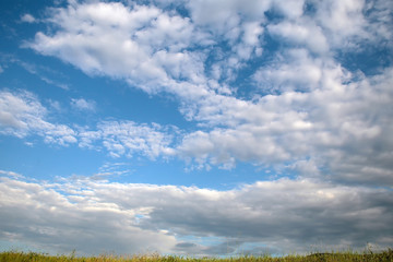 Blue sky with white clouds