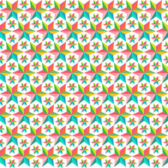 Seamless pattern with stars colorful