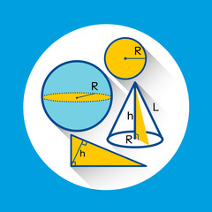 Geometry Shapes Formulas School Icon