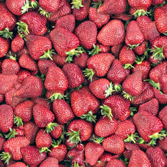 Seamless strawberries pattern, background tile pattern