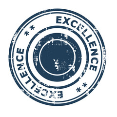 Excellence business concept rubber stamp