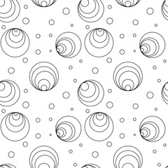 Naklejka premium Ring black seamless pattern