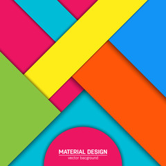 Vector material design background. Abstract creative concept layout template. For web and mobile app, paper art illustration design. style blank, poster, booklet. Motion wallpaper element. Flat ui