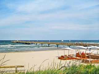 Pier of Scharbeutz, baltic sea, germany © aldorado