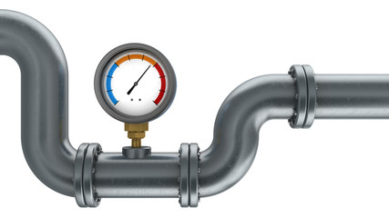 Fototapeta premium manometer and pipe