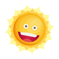 Sun Icon Flat Vector.