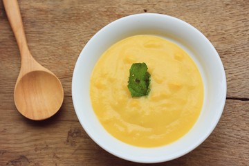 Corn soup with fresh