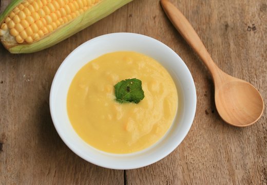 Corn soup with fresh