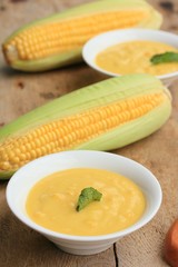 Corn soup with fresh