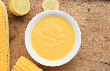 Corn soup with fresh