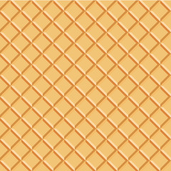 Wafer Pattern Vector Illustration waffle texture food