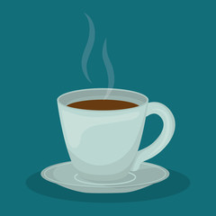 Coffee time oncept represented by coffee mug icon. Property of colorfull illustration