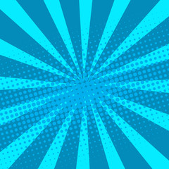 Abstract Creative concept vector comics pop art style blank layout template with clouds beams and isolated dots pattern on background. For Web and Mobile Applications, illustration template design