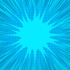 Abstract Creative concept vector comics pop art style blank layout template with clouds beams and isolated dots pattern on background. For Web and Mobile Applications, illustration template design