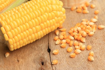 Corn and dried seeds