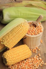 Corn and dried seeds