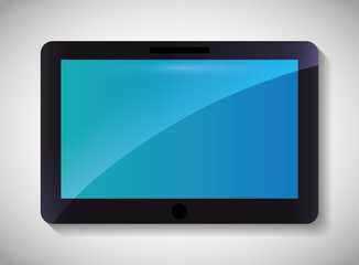 Technology concept represented by tablet icon. Colorfull and flat illustration 