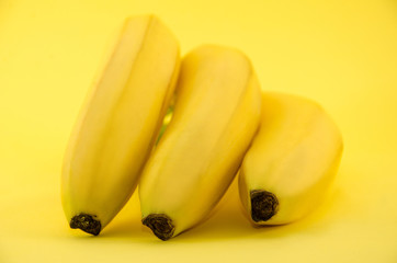 Banana on a yellow background