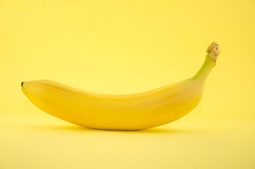 Banana on a yellow background