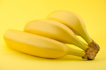 Banana on a yellow background