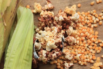 tasty popcorn with seed