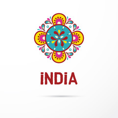 India - Mandala, oriental pattern Indian icon