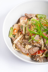 Beef wok noodles