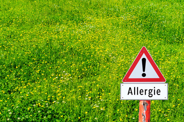 Achtung Allergie Schild