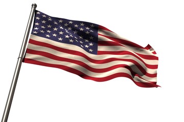 Obraz premium Low angle view of American flag