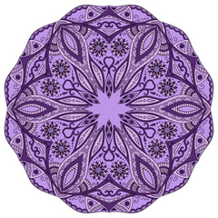 Vector color mandala. Mehndi style.
