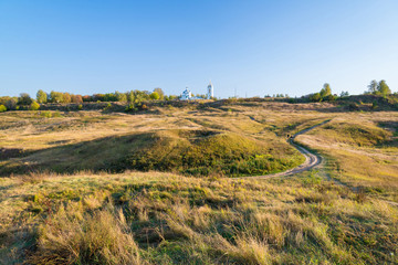 autumn landscape of hill near the Konstantinovo village, Russia