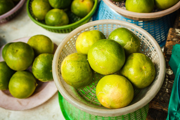 Lemons in local market.