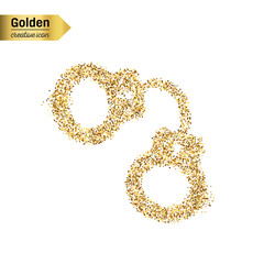 Gold glitter vector icon