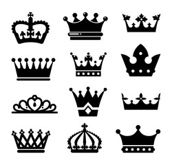 Set of crown icons © Katsiaryna