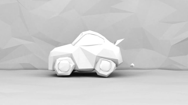 Paper transportation, man car plane and rocket - 4K digital animation